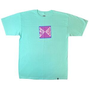 HUF Psychedelic Box Stoned Logo Trippy Tee Men’s M 100% Cotton NWOT Streetwear